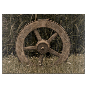 Planche À Découper Roue en Wagon rustique