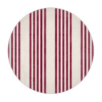 Rouge bordeaux et beige cinq rayures motif