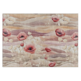 Planche À Découper Rouge Bourguignon Crème Fard Floral Mariage