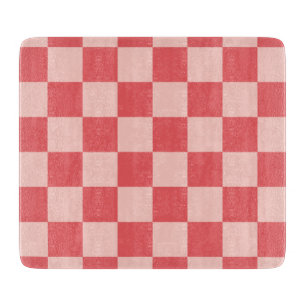 Planche À Découper Rouge rose À damiers En vichy Motif