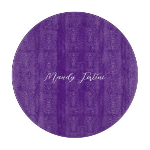 Planche À Découper Royal Purple Plain Élégante Calligraphie minimalis