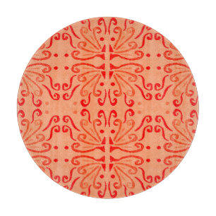 Planche À Découper Ruby Floral : Motif géométrique tribal.