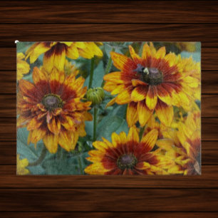 Planche À Découper Rudbeckias jaune et bronze Floral