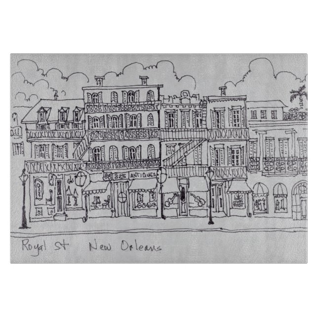 Planche À Découper Rue royale| Nouvelle-Orléans, Louisiane (Devant)