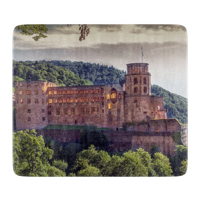 Planche À Découper Ruines célèbres de château, Heidelberg, Allemagne (Devant)