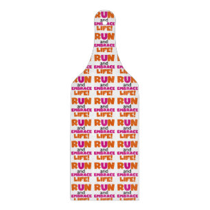 Planche À Découper Run and Embrassez Life Orange Pink