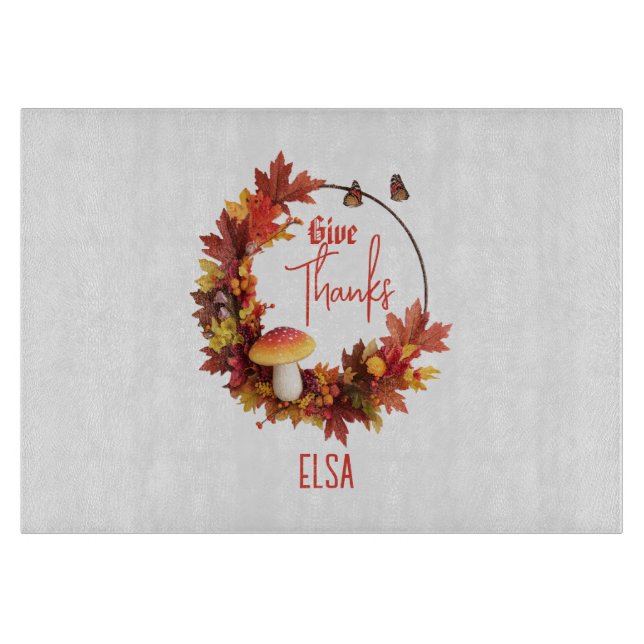 Planche À Découper Russe automne donner merci (Devant)