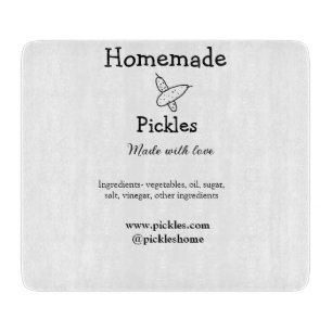 Planche À Découper Sachets maison faits avec amour ajouter texte site