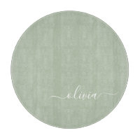Sage Green Minimaliste Moderne Monogramme Élégant