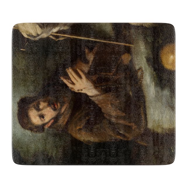Planche À Découper Saint François dans la prière (foi chrétienne) (Devant)
