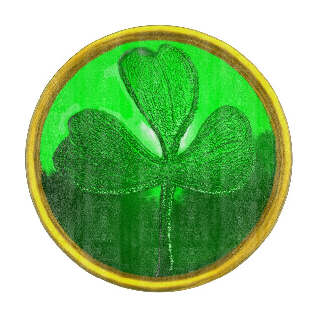 PLANCHE À DÉCOUPER SAINT PATRICK'S CELTIC HEART, SHAMROCK (Devant)