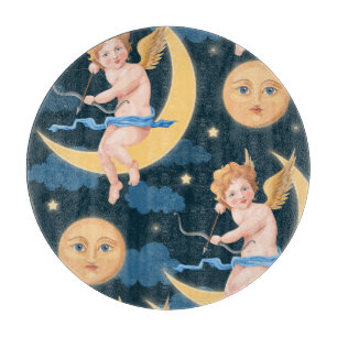 Planche À Découper Saint Valentin, lune : motif sans soudure