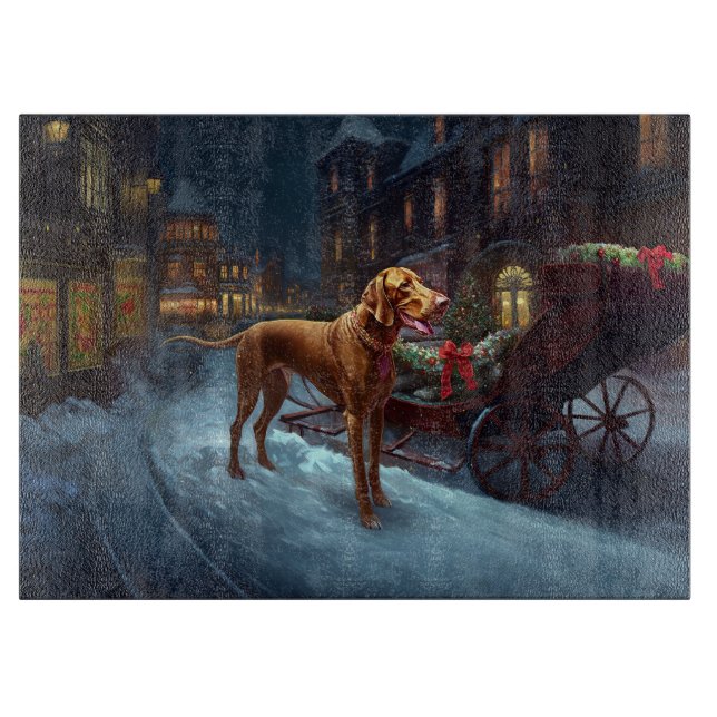Planche À Découper Saison de Noël de Vizsla (Devant)