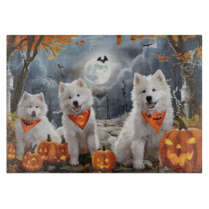 Planche À Découper Samoyed Halloween Éffrayant