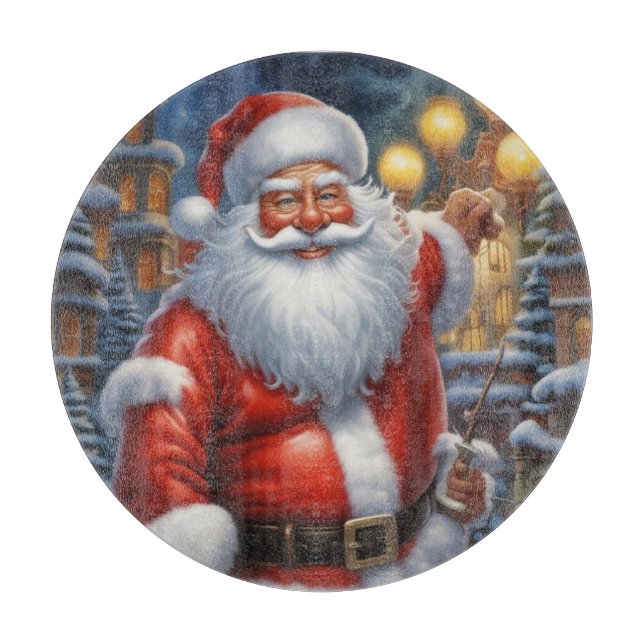 Planche À Découper Santa Clause Joyeux Noël Bonne année (Devant)