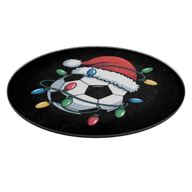Planche À Découper Santa Soccer Ball Sports Christmas Soccer Player (Coin)
