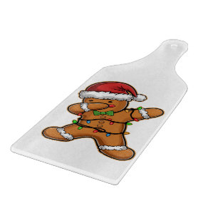 Planche À Découper Sapin de Noël Lumineux au Pain d'Épices Dabbing