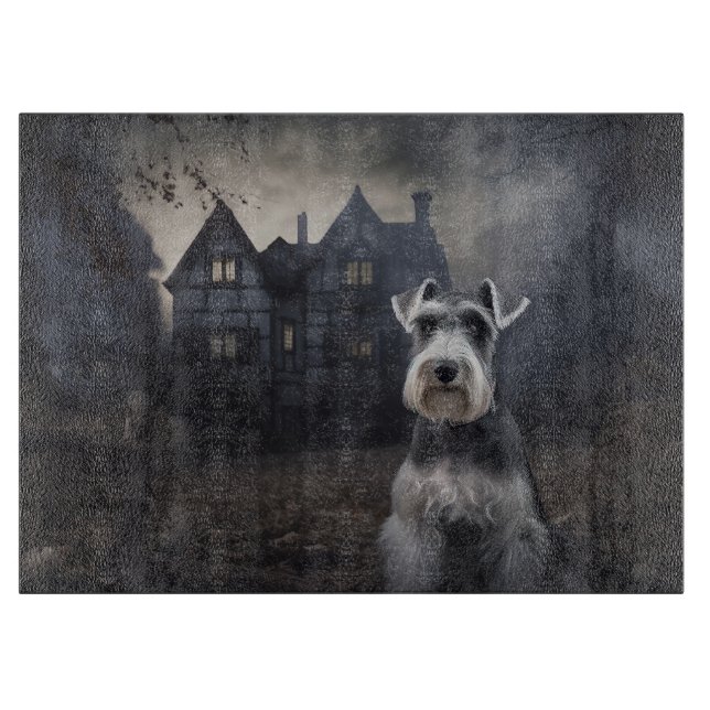 Planche À Découper Scandale d'Halloween Schnauzer Miniature (Devant)