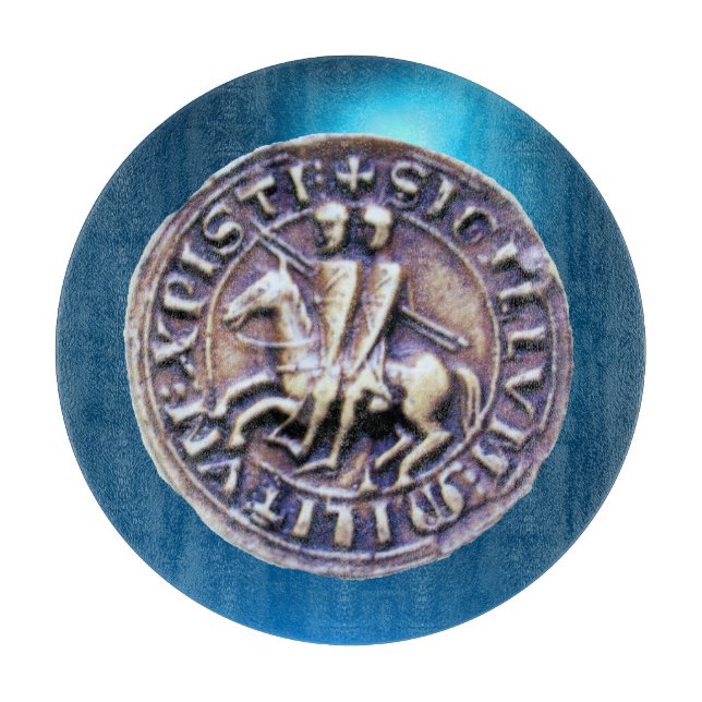 Planche À Découper SCEAU DES CHEVALIERS MODÈLE JEU bleu (Devant)