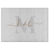 Script de lavage de monogramme or et gris