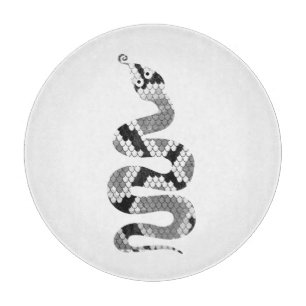 Planche À Découper Serpent gris et silhouette gris clair