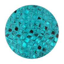 Serpentine turquoise métallique brillante de