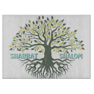 Planche À Découper Shabbat Shalom Arbre de Vie Challah
