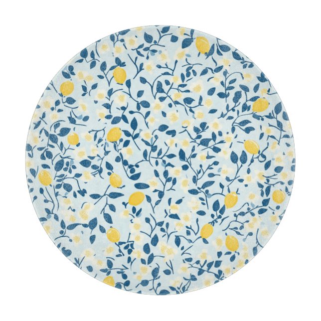 Planche À Découper Shabby Chic Lemon Floral Series Design #3 (Devant)
