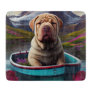 Planche À Découper Sharpei sur une pagaie : une aventure Pittoresque