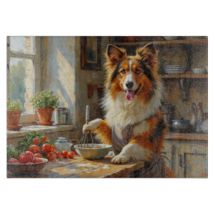 Planche À Découper Sheltie cuisine dans la cuisine