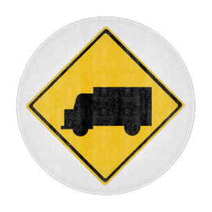 Planche À Découper Signal d'avertissement de camion routier