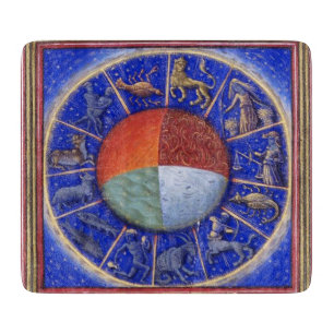 PLANCHE À DÉCOUPER SIGNAL ZODIAQUE AVEC QUATRE ELEMENTS