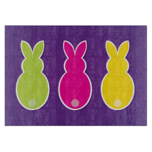 Planche À Découper Silhouette de lapin de Pâques