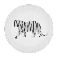 Silhouette Tiger noir et blanc