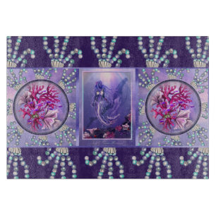 Planche À Découper Sirène d'océan violet