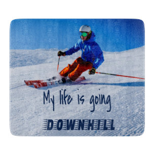 Planche À Découper Ski de descente Funny Motivational Ski de neige