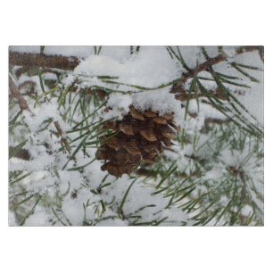 Planche À Découper Snowy Pine Cone I
