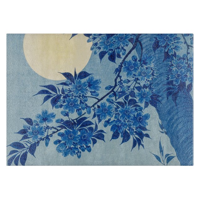 Planche À Découper Soirée Lune Arbre Bleu Lune (Devant)