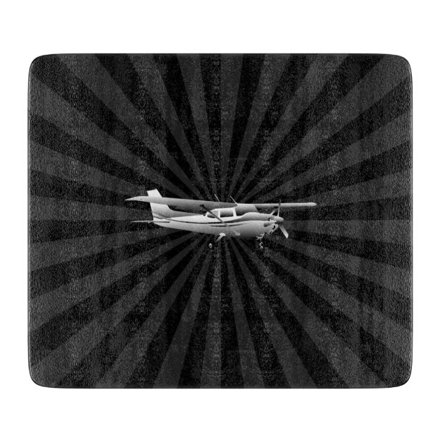 Planche À Découper Soleil d'éclatement volant de la silhouette de Ces (Devant)