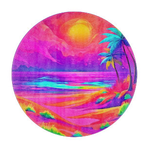 Planche À Découper Soleil Néon et Félicité de la Plage