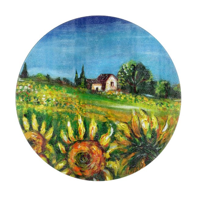 PLANCHE À DÉCOUPER SOUFFRANCES ET CAMPAGNE EN TOSCANE (Devant)