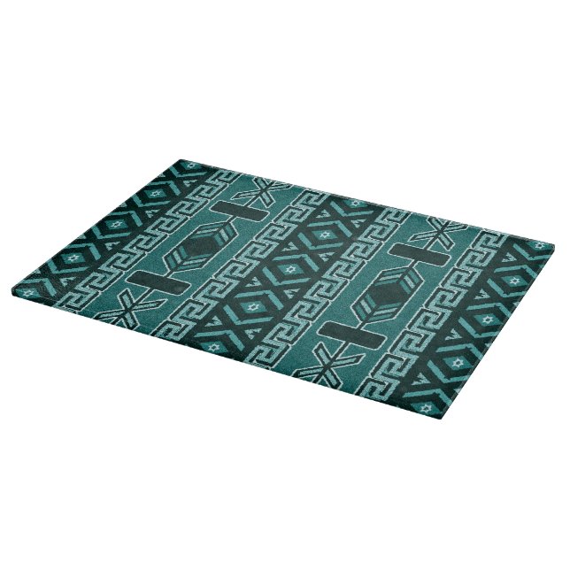 Planche À Découper Southwestern Design Aztec Turquoise Tribal Motif (Coin)