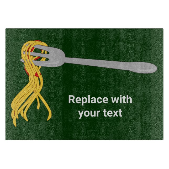 Planche À Découper Spaghetti à la fourche - Design de cuisine italien (Devant)