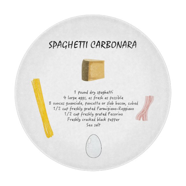 Planche À Découper Spaghetti Carbonara (Devant)