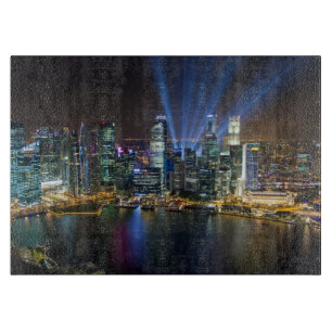 Planche À Découper Spectacle lumineux du centre-ville de Singapour