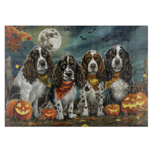 Planche À Découper Springer Spaniel Halloween Éffrayant