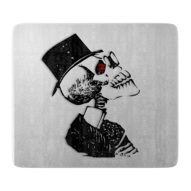 Planche À Découper Squelette des yeux rouges (Devant)