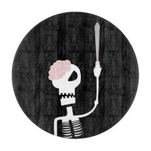 Planche À Découper squelette d'Halloween avec une épée