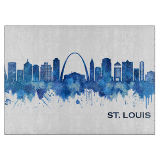 Planche À Découper St. Louis Missouri Skyline Blue