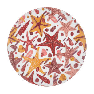 Planche À Découper Starfish Shells : Motif scandinave